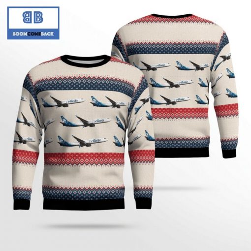 Alaska Airlines Boeing 737-900er Ugly Christmas Sweater