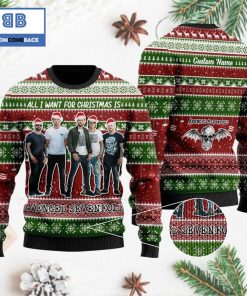 All I want for Christmas is Avenged Sevenfold Custom Name 3D Ugly Sweater