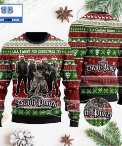 all i want for christmas is five finger death punch custom name 3d ugly sweater 2 2tytG