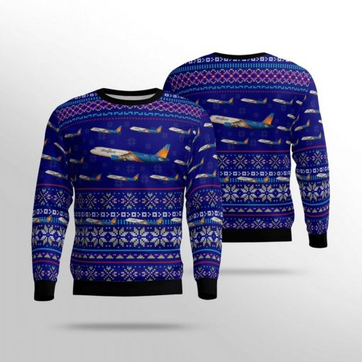 Allegiant Air Airbus A320 Ugly Christmas Sweater