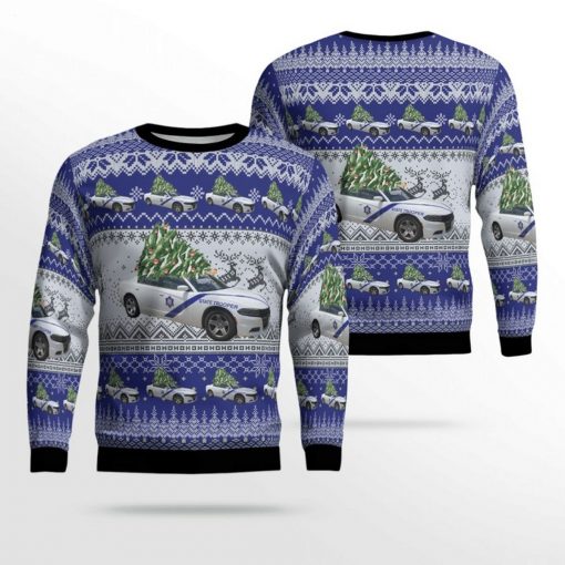 Arkansas State Police Car Ugly Christmas Sweater