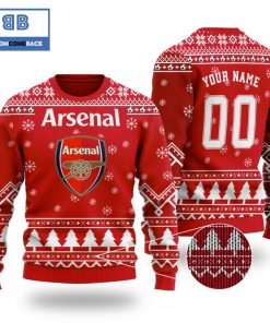 arsenal custom name and number 3d ugly christmas sweater 2 VT29l