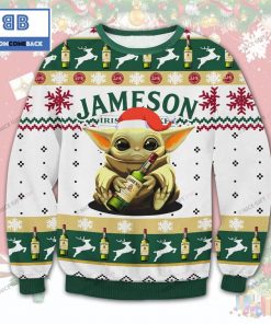 baby yoda jameson irish whiskey christmas ugly sweater 3 YduR3