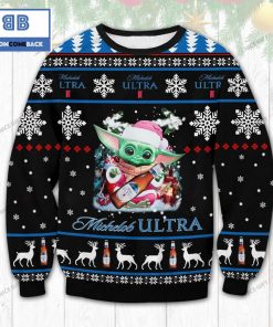 baby yoda michelob ultra beer christmas ugly sweater 3 1XuZo