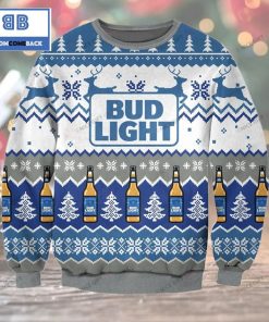 bud light beer bottles pattern custom christmas ugly sweater 4 uKVGa