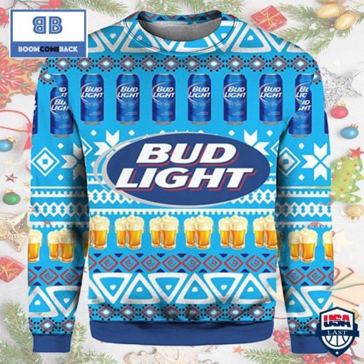 Bud Light Beer Ugly Christmas Sweater