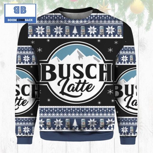 Busch Latte Snowflake Ugly Christmas Sweater