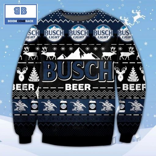 Busch Light Beer Ugly Knitted Sweater
