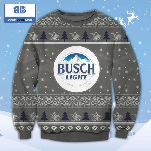 Busch Light Grey Ugly Christmas Sweater