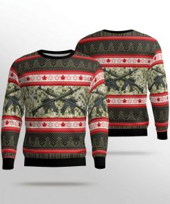 canadian army c7a2 automatic rifle ugly christmas sweater 2 b1urM