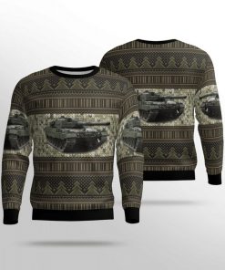 canadian army leopard 2a4m ugly christmas sweater 3 SFkZT