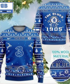 chelsea fc 3d ugly christmas sweater 2 1pr9Y