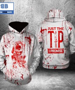 chucky just the tip i promise halloween white 3d hoodie 3 LPGHV