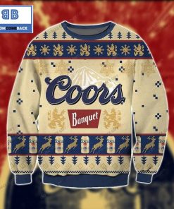 coors banquet beer christmas ugly sweater 2 OrnIf