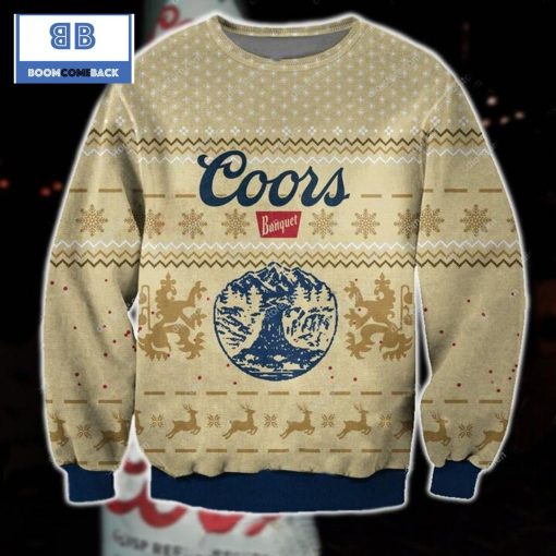 Coors Banquet Snowflake Ugly Christmas Sweater