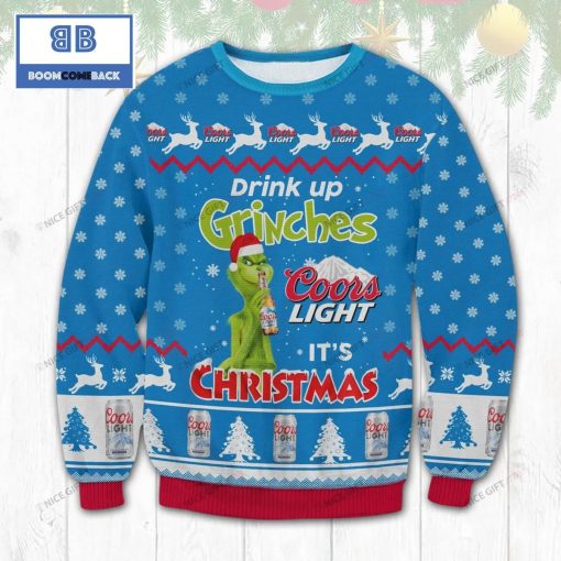 Coors Light Drink Up Grinches It’s Christmas 3D Sweater