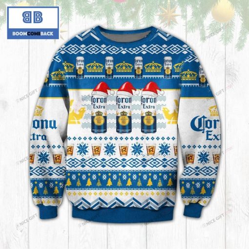 Corona Extra Beer Christmas Pattern Custom Ugly Sweater