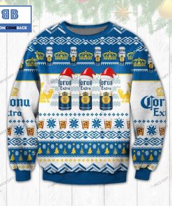 corona extra beer christmas pattern custom ugly sweater 3 gDVta