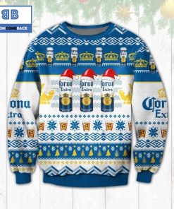 Corona Extra Santa Hat 3D Ugly Christmas Sweater