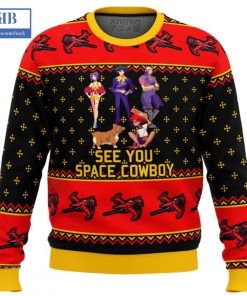 cowboy bebop see you space cowboy ugly christmas sweater 3 grMvW