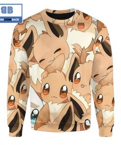 cute eevee pokemon anime christmas 3d sweatshirt 2 8gVGY