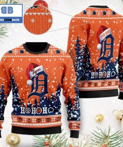 detroit tigers santa claus hat ho ho ho 3d custom name ugly christmas sweater 3 GvWEu
