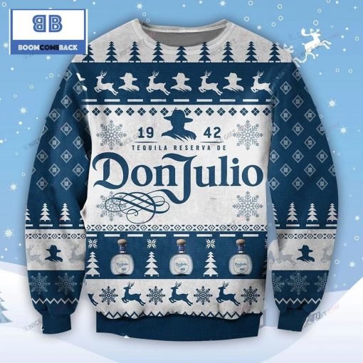 Don Julio Whiskey 1942 Christmas 3D Sweater