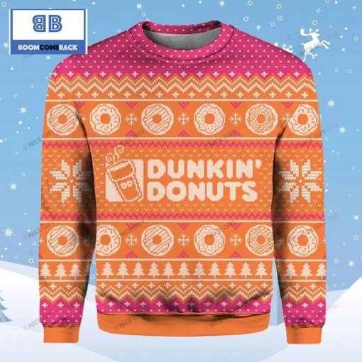 Dunkin Donuts Christmas 3D Sweater