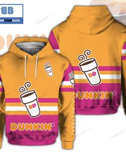 dunkin donuts orange pink 3d hoodie 2 3XpXz