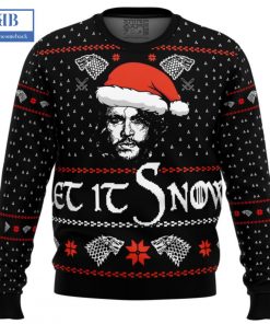 game of thrones eddard stark let it snow ugly christmas sweater 3 05Z1n
