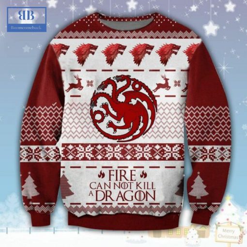 Game Of Thrones Fire Cannot Kill A Dragon Ugly Christmas Sweater