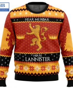 Game Of Thrones Hear Me Roar House Lannister Ugly Christmas Sweater
