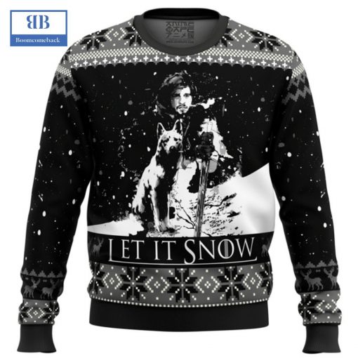 Game Of Thrones Let It Snow Black And White Ugly Christmas Sweater