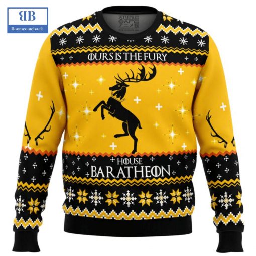 Game Of Thrones Ours Is The Fury House Baratheon Ugly Christmas Sweater