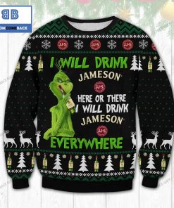 grinch witch i will drink jameson irish whiskey christmas 3d sweater 3 kchGS