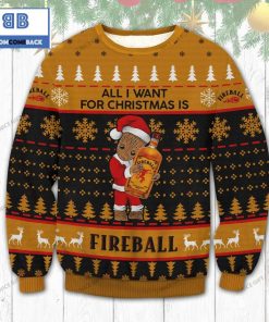 groot all i want for christmas is fireball cinnamon whisky christmas 3d sweater 3 S5FMK