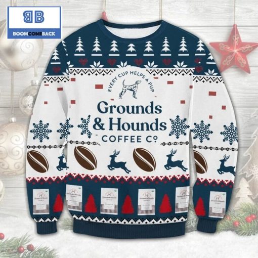 Grounds & Hounds Coffee Ugly Christmas Sweater