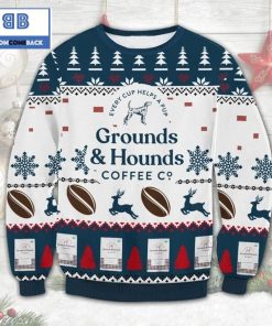 grounds hounds coffee ugly christmas sweater 3 Ah04M
