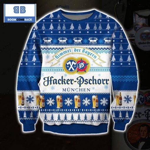 Hacker-Pschorr Brewery Beer Ugly Christmas Sweater