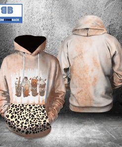 horror coffee cheetah halloween 3d hoodie 3 mHFGq