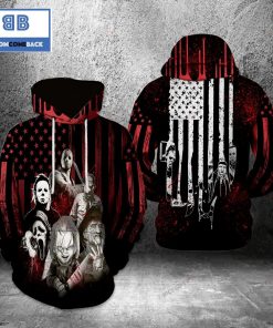 horror friends american flag halloween 3d hoodie 3 Q3Ikq