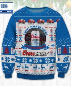 i cant walk on water but i can stagger on coors light beer christmas ugly sweater 2 8kuM2