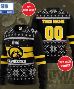 iowa hawkeyes ncaa custom name and number christmas ugly sweater 3 EqXJR