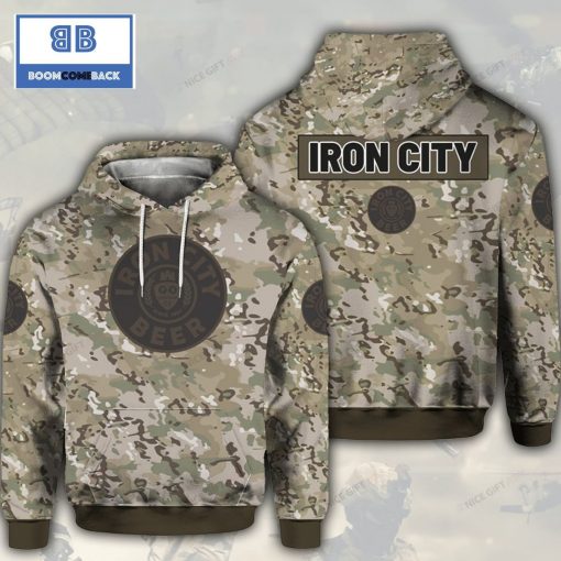 Iron City Beer Camouflage 3D Hoodie