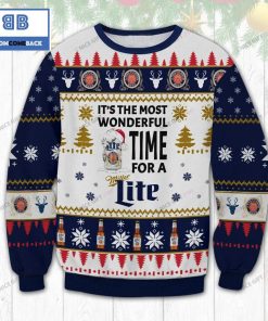 its the most wonderful time for a miller lite christmas ugly sweater 2 Us6E0