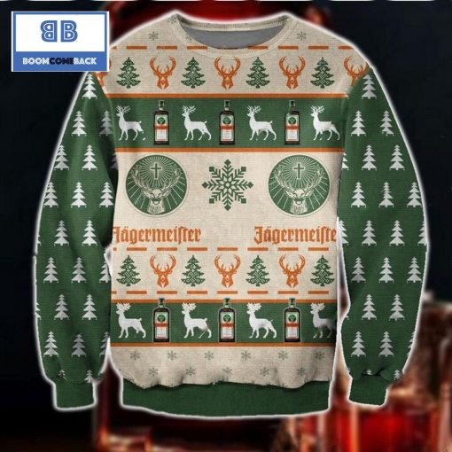 Jagermeister Liqueur 3D Ugly Christmas Sweater