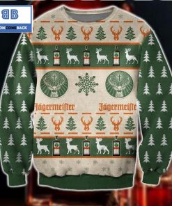 jagermeister liqueur 3d ugly christmas sweater 4 BkG94