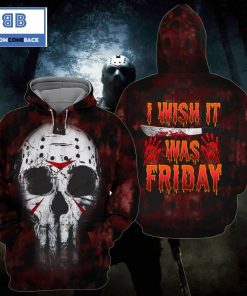 Jason Voorhees I Wish It Was Friday Halloween 3D Hoodie