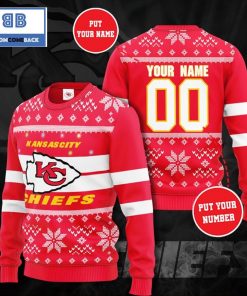kansas city chiefs nfl custom name and number christmas ugly sweater 4 5QLPz