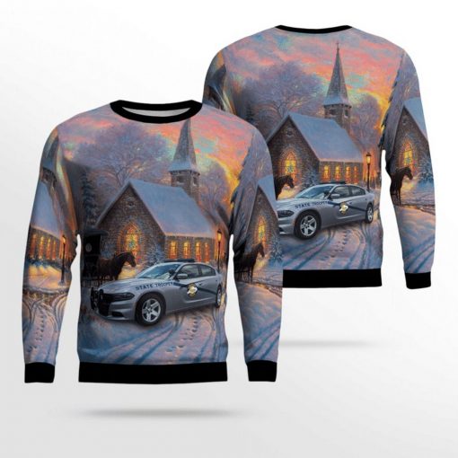 Kentucky State Police Car Ugly Christmas Sweater